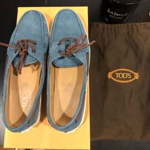 Men's Grained Leather Loafers in Stone Washed 9.5